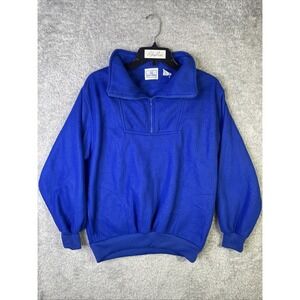 Vintage Barry Ashley Women's Fleece Long Sleeve Blue Pullover Size 18W-38 (S/M)